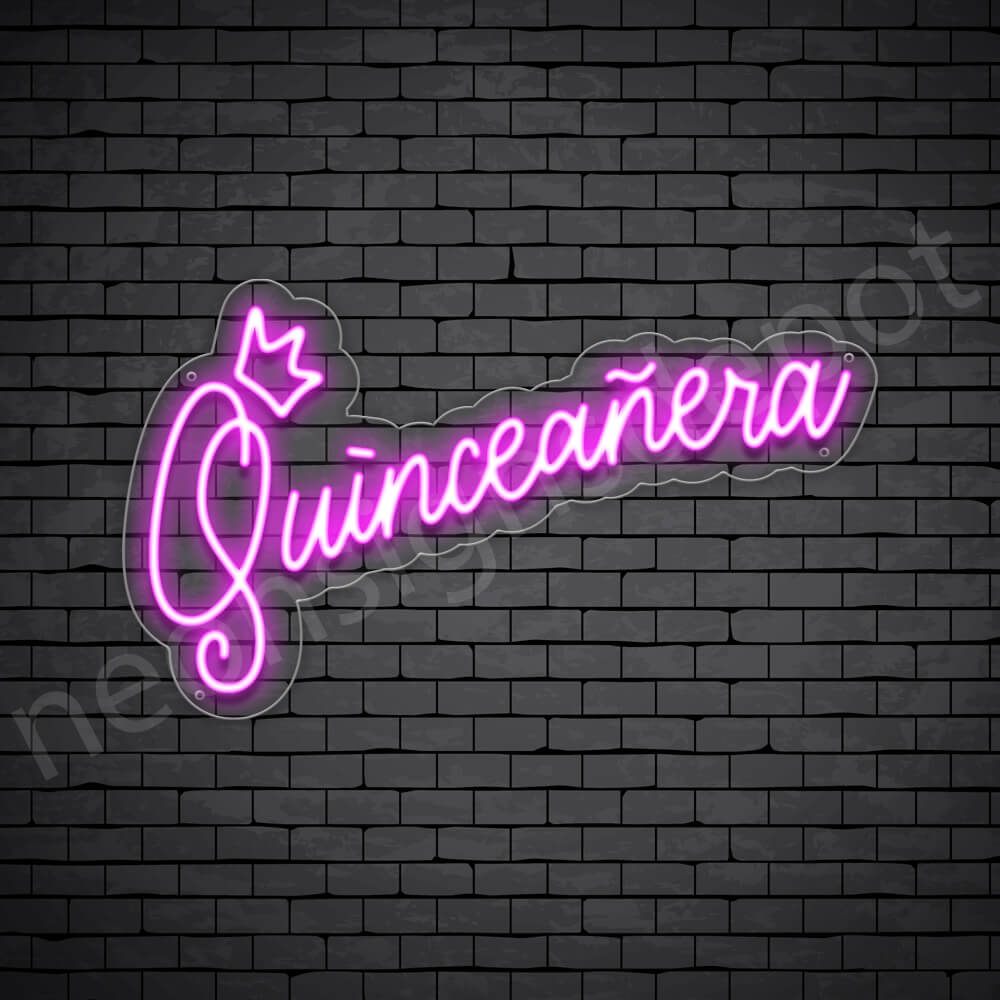 Quinceanera V8 Neon Sign - Neon Signs Depot