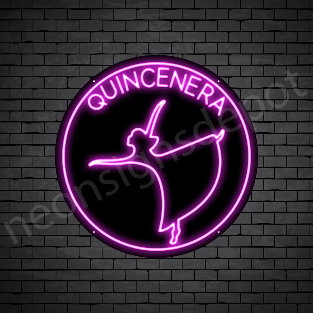 Quinceanera V21 Neon Sign - Neon Signs Depot